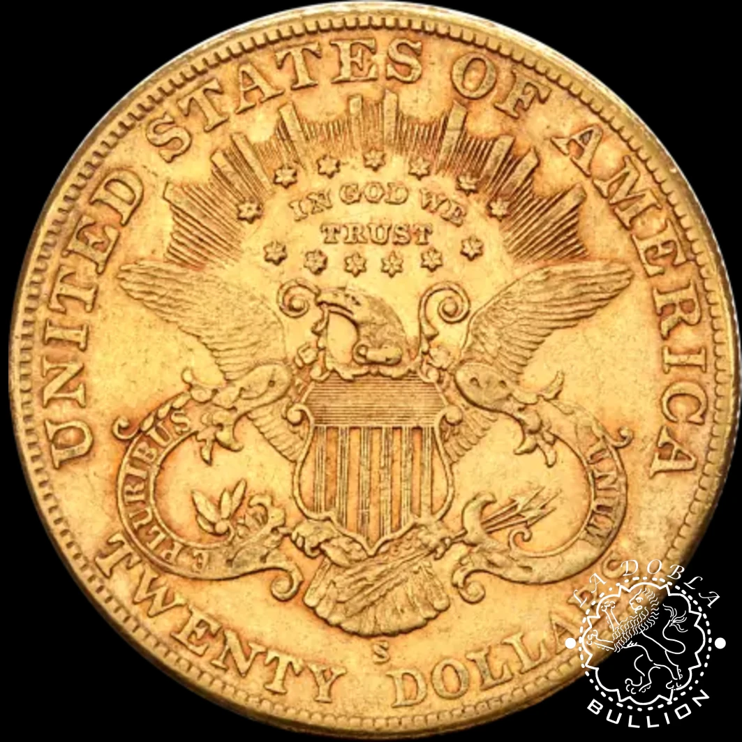 Moneda de Oro 20 Dólares Double Eagle Liberty Head - EE.UU. - 1850-1907 - Anverso
