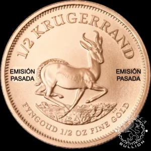 Moneda de Oro Krugerrand 1 2 oz BU - Sudáfrica - EMISIÓN PASADA - Reverso