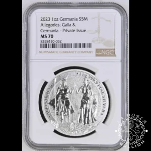 Moneda de Plata Allegories Galia & Germania 1 oz BU - Germania - 2023 - NGC MS70