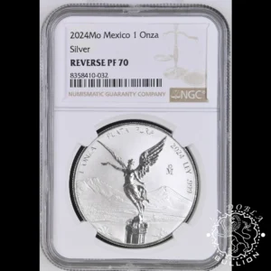 Moneda de Plata Libertad 1 oz Reverse Proof - México - 2024 - NGC PF70