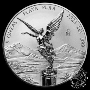 Moneda de Plata Libertad 5 oz Reverse Proof - México - 2023 - REverso