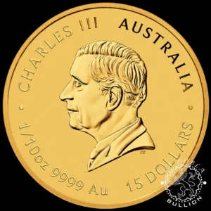 Moneda de Oro Lunar Series III Serpiente 1 10 oz Color - Australia - 2025 - Anverso