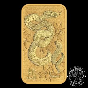 Lingote de Oro Lunar Snake 1oz BU - Australia - 2025 - Reverso