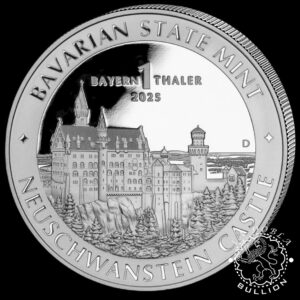 Moneda de Plata Bayern Thaler 1 oz - BU - Alemania - 2025 Reverso