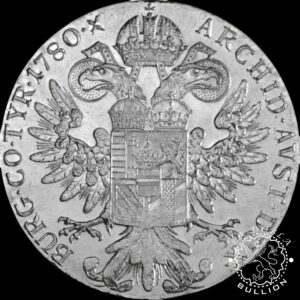 Moneda de Plata Thaler de Maria Teresa BU - Austria - 1780 - Reacuñación - Reverso