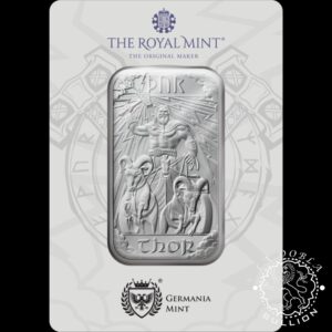 Lingote de Plata Norse Gods Thor 1 oz - Royal Mint & Germania Mint - Anverso