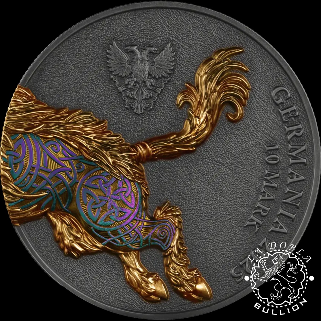 Moneda de Plata Germania Beasts Gullinbursti 2 oz Ultra High Relief - Germania - 2025 - Anverso