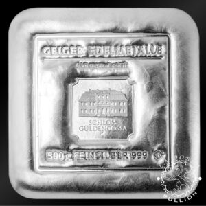 Lingote de Plata Fundida 500 g - GEIGER - Reverso