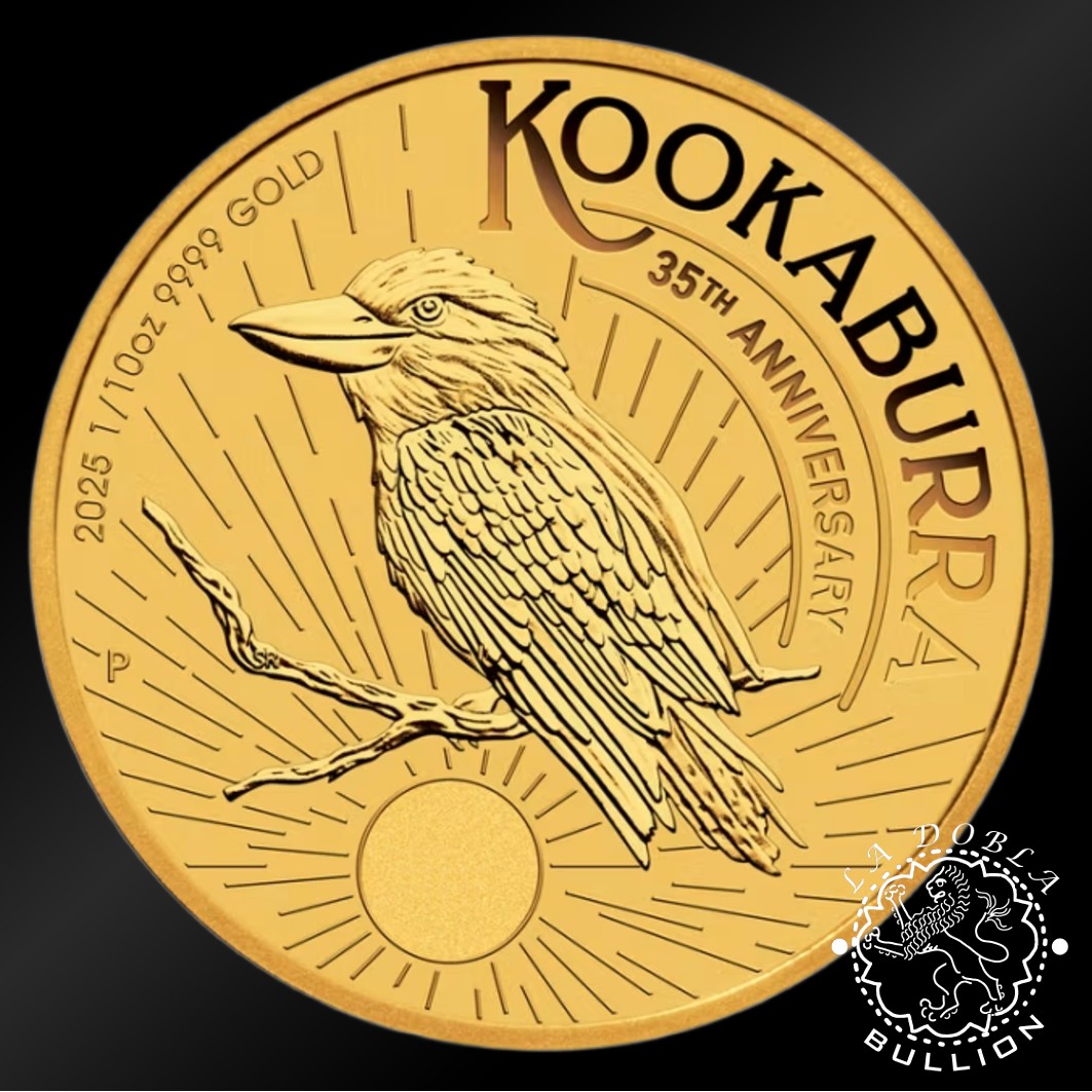 Moneda de Oro Kookaburra 1 10 oz BU - Australia - 2025 - Reverso