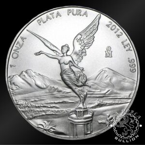Moneda de Plata Libertad 1 oz BU - México - 2012 - Reverso