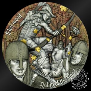 Moneda de Plata Sherwood Robin of the Hood 2 oz UHR - Camerún - 2024 - Reverso