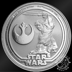 Moneda de Plata Star Wars Luke Skywalker 1 oz BU - Niue - 2025 - Reverse