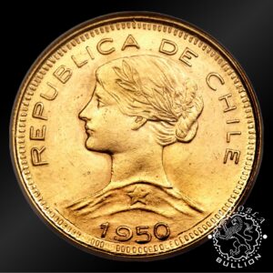 Moneda de Oro 100 Pesos 10 Cóndores - Chile - 1932-1980 - Anverso
