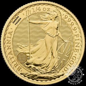 Moneda de Oro Britannia 1 4 oz BU - Reino Unido - EMISIÓN PASADA - Reverso