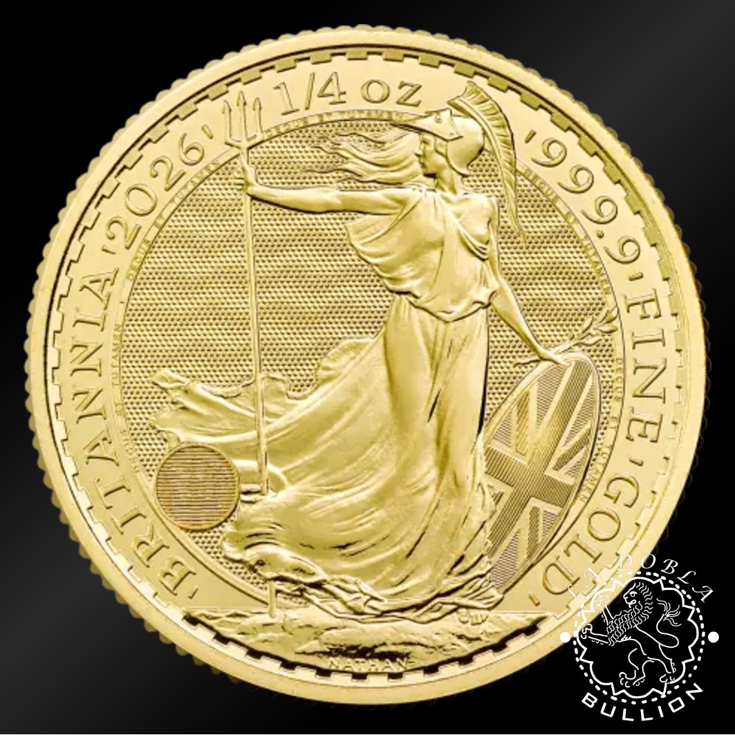 Moneda de Oro Britannia 1 4 oz - Reino Unido - 2026 - Reverso