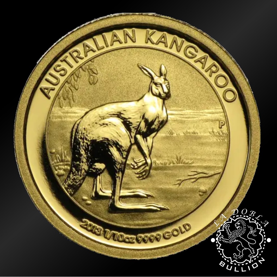 Moneda de Oro Canguro Nugget 1 10 oz BU - Australia - EMISIÓN PASADA - Reverso