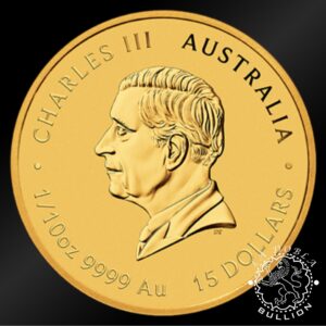 Moneda de Oro Serie Lunar III Caballo 1 10 oz BU - Australia - 2026 - Anverso