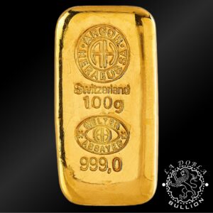 Lingote de Oro Fundido 100 g - ARGOR-HERAEUS - Vertical
