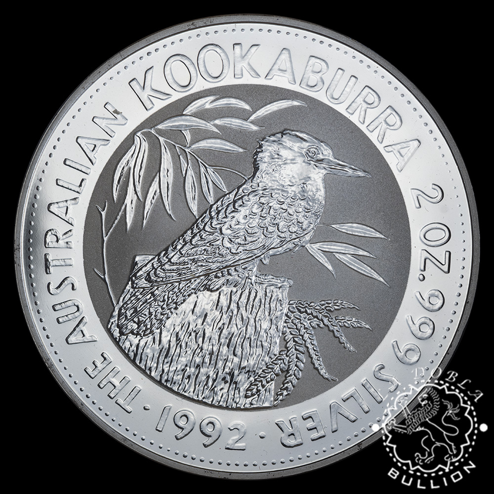 Moneda de Plata Kookaburra 2 oz BU - Australia - 1992 - Reverso