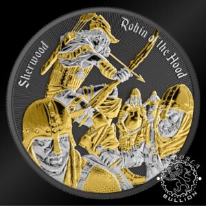 Moneda de Plata Sherwood Robin of the Hood 1 oz BU Multimetal - Camerún - 2024 - Reverso