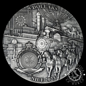 Moneda de Plata Around the World in 80 Days 3 oz PF HR - Niue - 2023