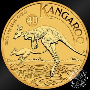Moneda de Oro Canguro 1 oz BU - Australia - 2026 - Reverso