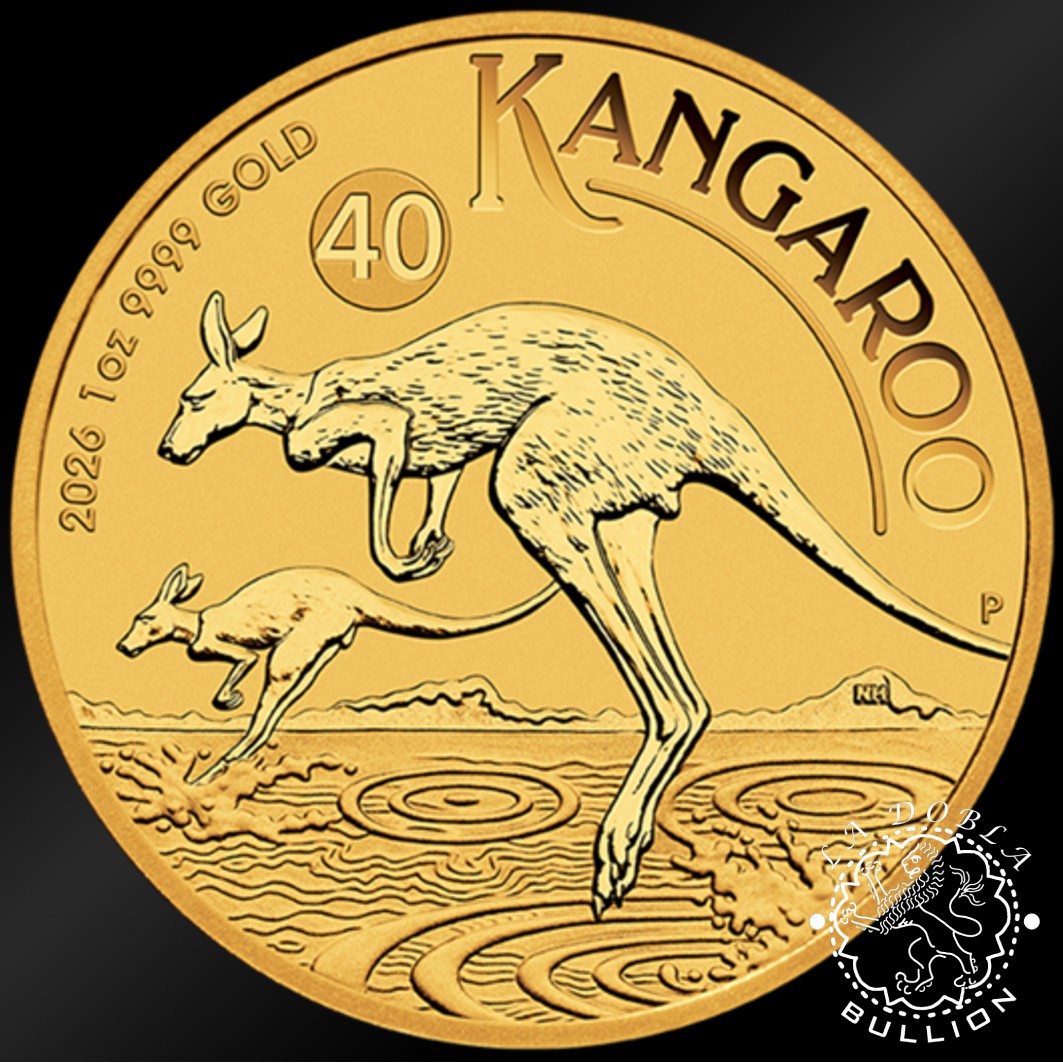 Moneda de Oro Canguro 1 oz BU - Australia - 2026 - Reverso