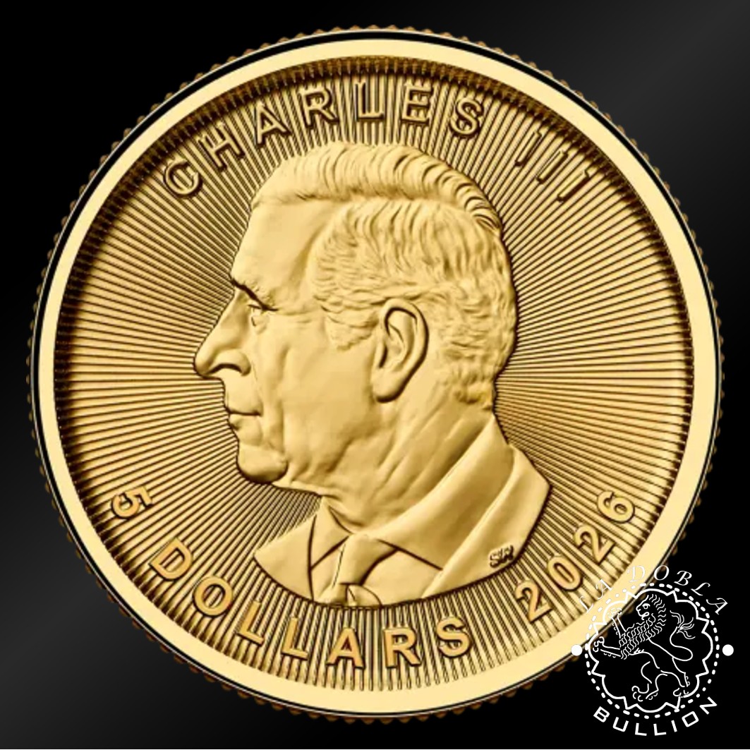 Moneda de Oro Maple Leaf 1 10 oz BU – Canadá – 2026 - Anverso