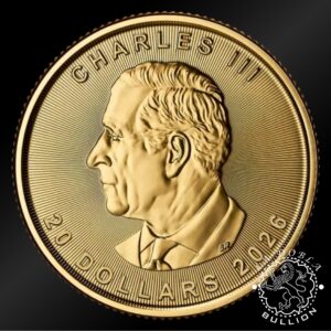 Moneda de Oro Maple Leaf 1 2 oz BU – Canadá – 2026 - Anverso