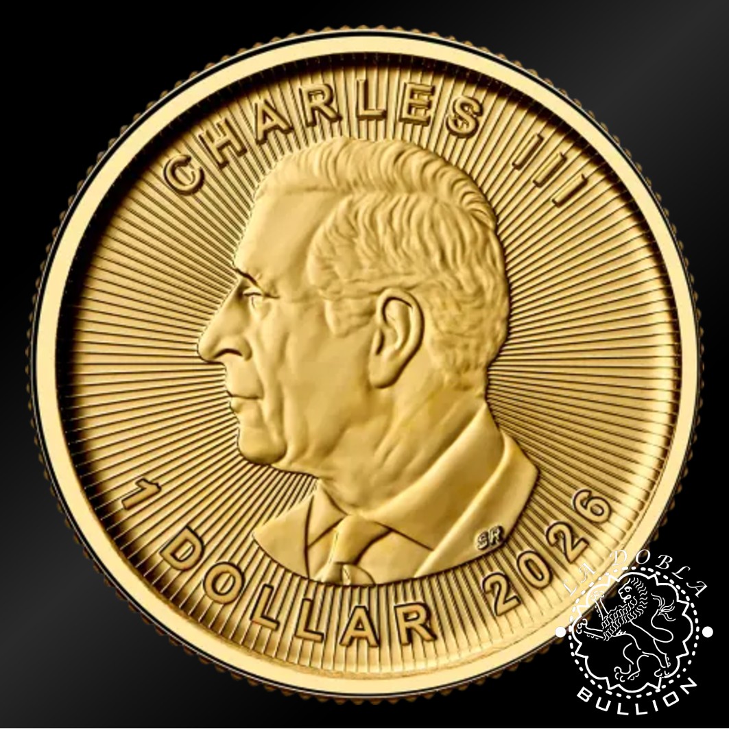 Moneda de Oro Maple Leaf 1 20 oz BU – Canadá – 2026 - Anverso