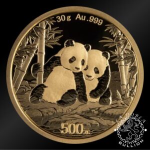 Moneda de Oro Panda 30 g - China - 2026 - Reverso