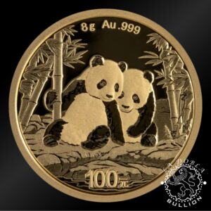 Moneda de Oro Panda 8 g - China - 2026 - Reverso