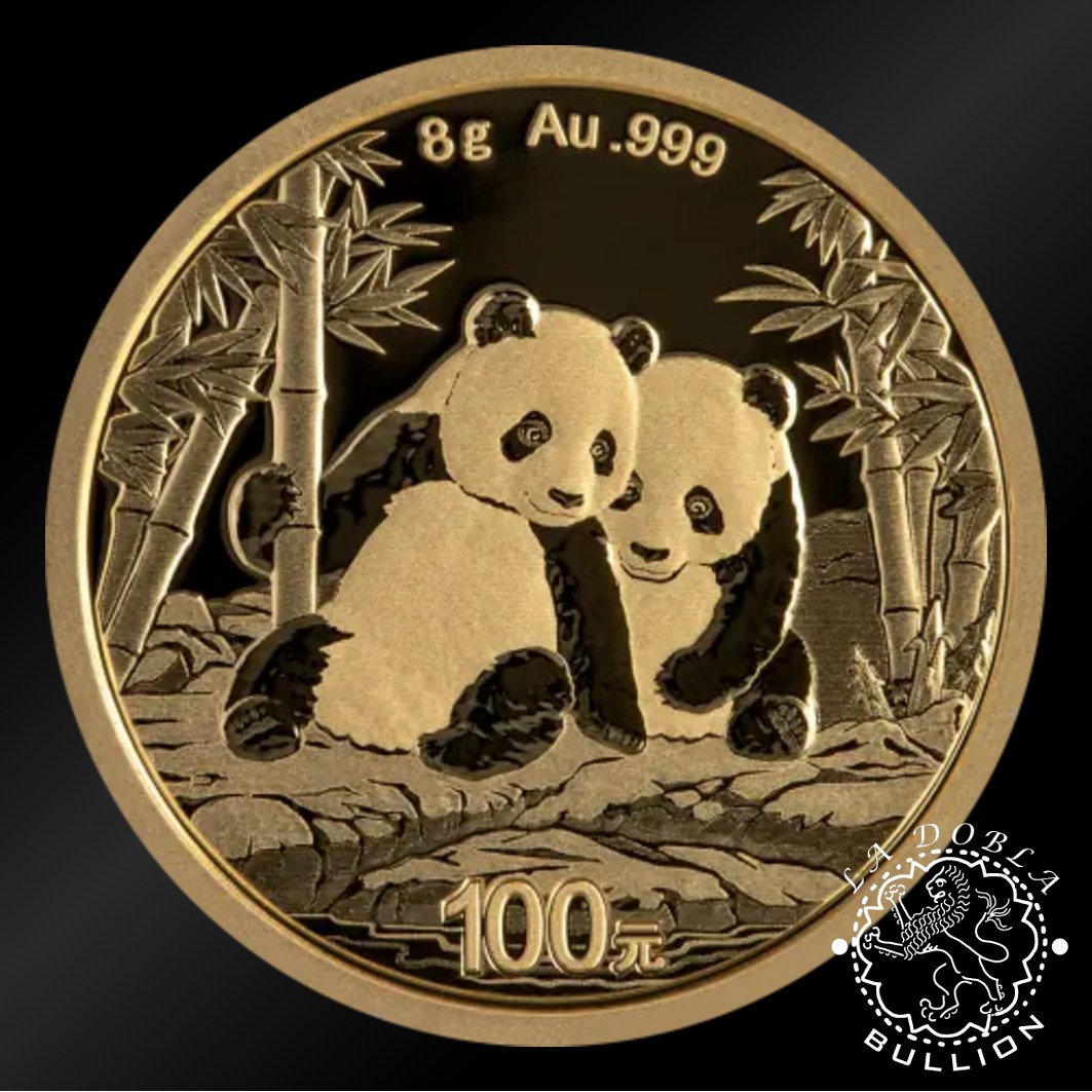 Moneda de Oro Panda 8 g - China - 2026 - Reverso