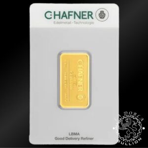 Lingote de Oro 1 2 oz - C.Hafner -Reverso