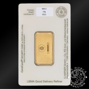 Lingote de Oro 10 g - C.Hafner - Anverso