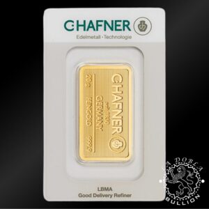 Lingote de Oro 20 g - C.Hafner - Reverso