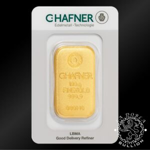 Lingote de Oro Fundido 100 g - C.Hafner - Reverso