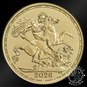 Moneda de Oro Soberano Carlos III – Reino Unido – 2026 - Reverso 2
