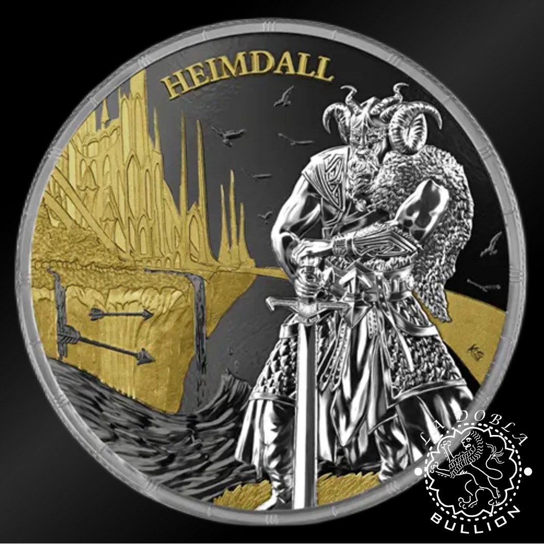 Moneda de Plata Ragnarok Loki & Heimdall Geminus 2 x 1 oz BU - Germania - 2025 - Anverso Heimdall