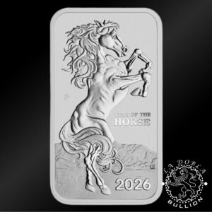 Lingote-Moneda de Plata Lunar III Caballo 1oz BU - Australia - 2026 - Reverso