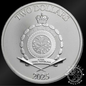 Moneda de Plata Thanos vs. Capitán América 1 oz BU - Niue - 2025 - Anverso