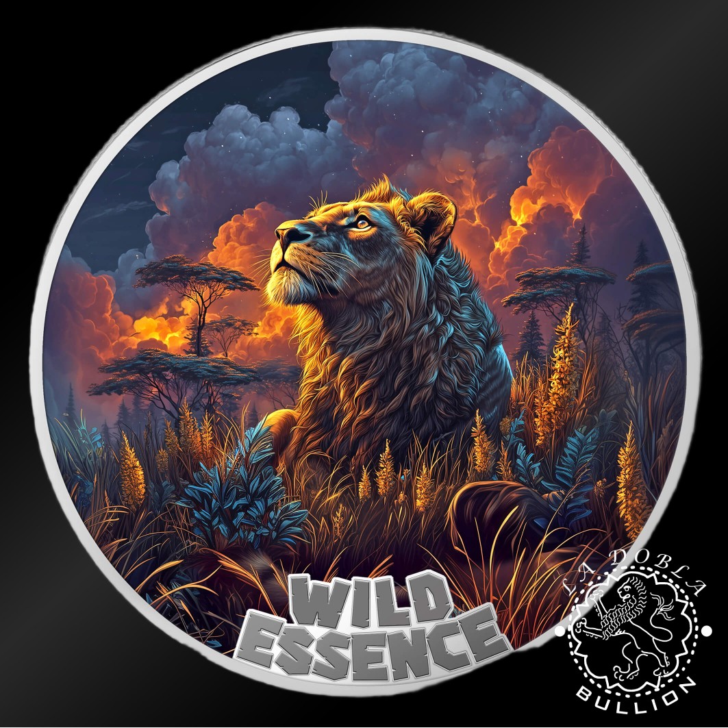 Moneda de Plata Wild Essence León 1 oz BU - Liberia - 2026 - Reverso