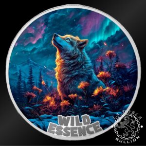 Moneda de Plata Wild Essence Lobo 1 oz BU - Liberia - 2026 - Reverso