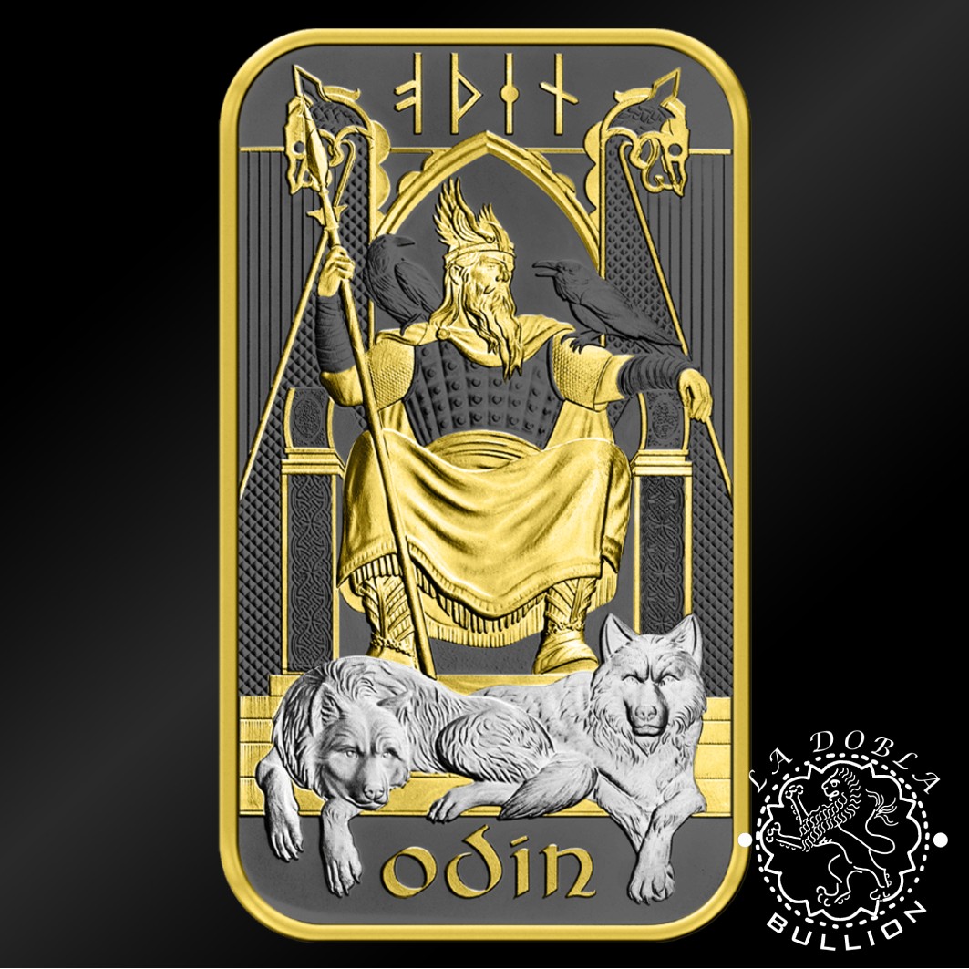 Lingote de Plata Norse Gods Special Edition Odín 1 oz - Royal Mint & Germania Mint - Reverso