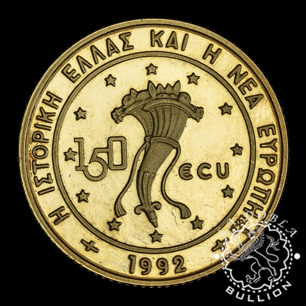 Estuche 3 Piezas - Moneda de Oro 150 ECU + 2 Monedas de Plata - Grecia - 1992 - Recomprada - Imagen 2