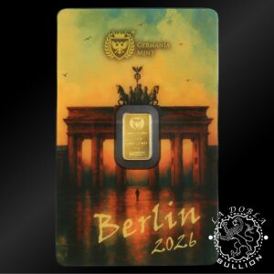 Lingote de Oro 1 g - World Money Fair 2026 - Germania Mint - Anverso
