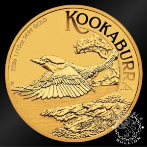 Moneda de Oro Kookaburra 1 10 oz BU - Australia - 2026 - Reverso
