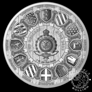 Moneda de Plata Camelot Sir Perceval 1 oz BU - Niue - 2026 - Anverso