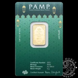 Lingote de Oro Eid Mubarak 5 g - PAMP - Lingote Anverso