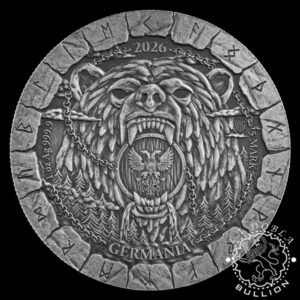 Moneda de Plata Bödvar Saga Vengeful Loss 1 oz BU Coloreada - Germania- 2026 - Anverso